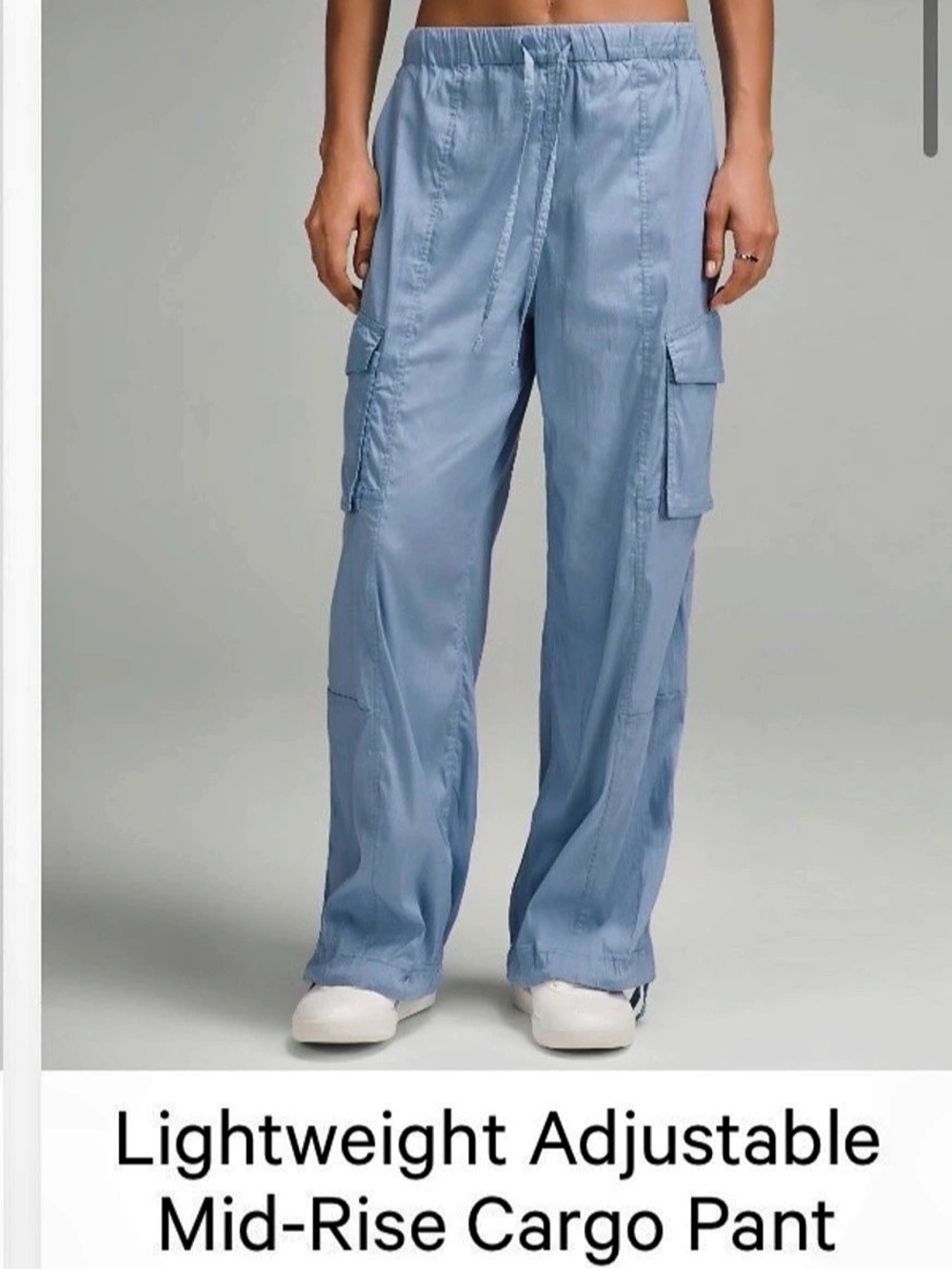 Lululemon Lightweight Adjustable Mid-Rise Cargo Pant Blue Small